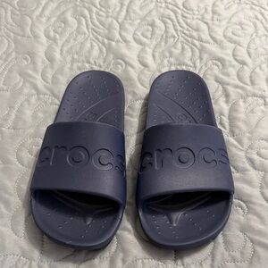 CROCS Dark Blue Slide Sandals, NEW, M4 / W6